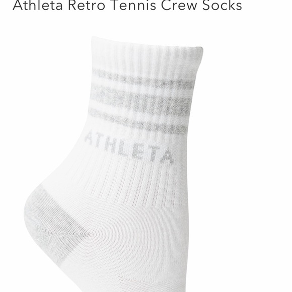 Athleta crew retro tennis socks nwt - Picture 2 of 7